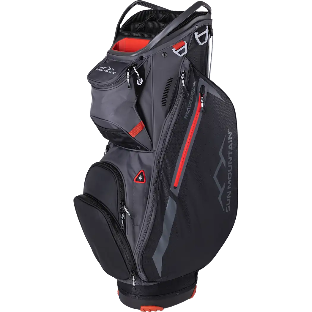 2024 Maverick Cart Bag BLACK-STEEL-RUSH RED