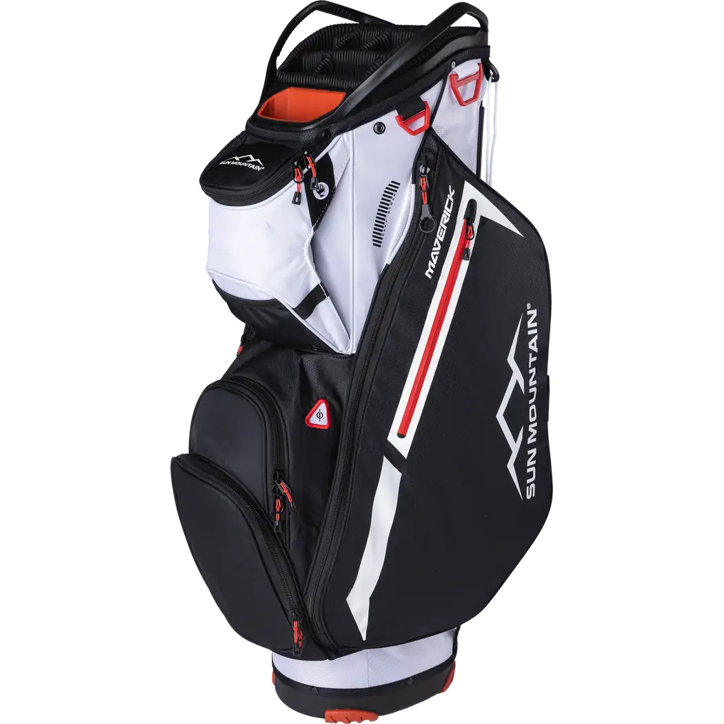 2024 Maverick Cart Bag WHITE-BLACK-RED