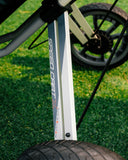 Close-up shot of the frame of the Speed Cart X golf push cart