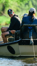 Joel Dahmen fishing with his wife in Montana