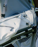 Close up shot of the Matchplay 4 way stand bag in White