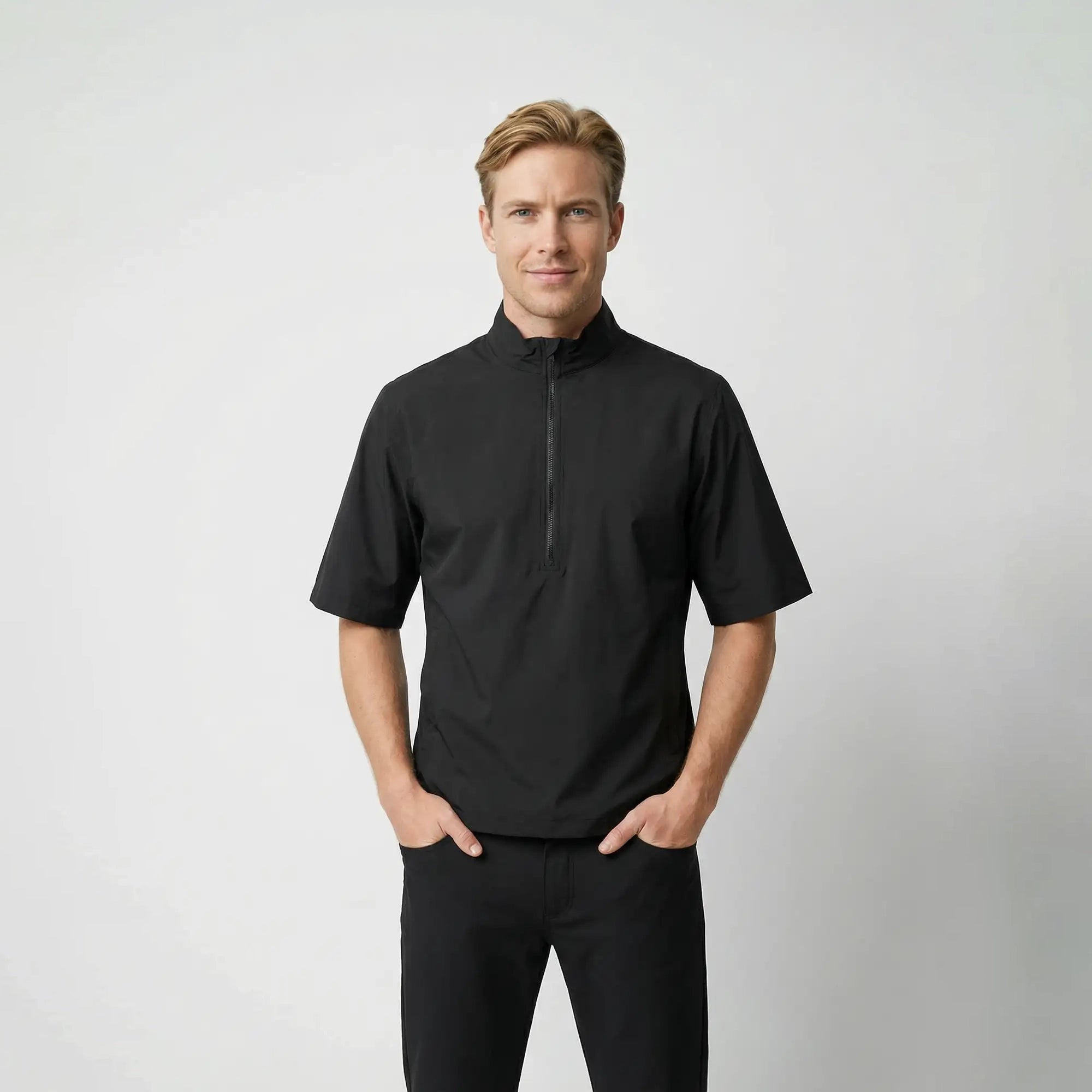 Monsoon Short Sleeve Quarter-Zip Rain Pullover | Sun Mountain