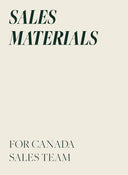 Sales Materials for the Canada Sales Team