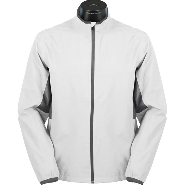 Mens White Biker Jacket with White Asymmetrical Zipper Stand