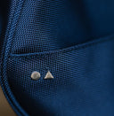 Close-up of a blue textured Matchplay Ballistic fabric 