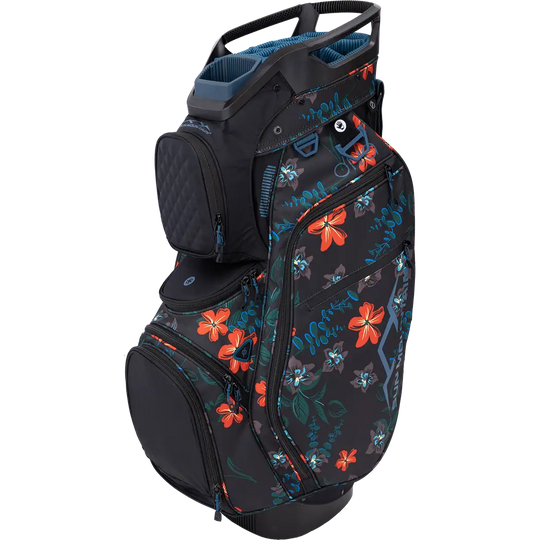 Sun Mountain 2024 Women's Diva Cart Bag in Black Tropic Flower color