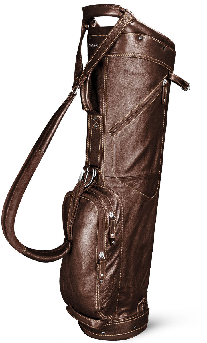 The Leather Sunday Bag, constructed with supple, premium cow leather weighs 4.0 pounds.